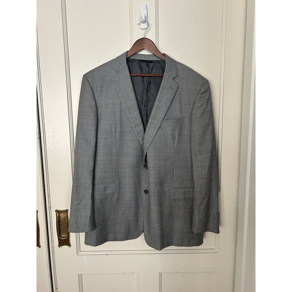 Brooks Brothers Regent Vitale Barberis Canonico Blazer Mens Size 48L Gray Preppy